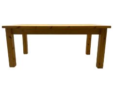 Solid pine rectangular dining table