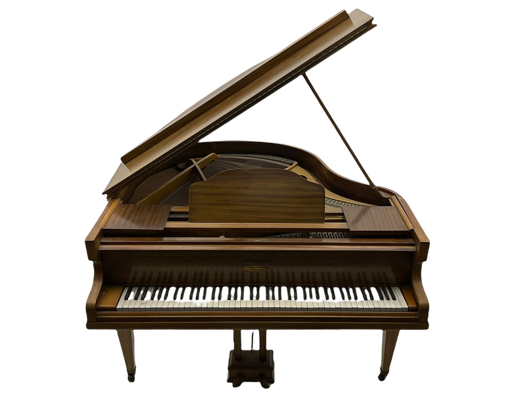 Brindley & Foster mahogany cased baby grand piano - Image 8 of 10