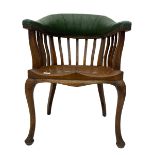 Early 20th century light oak desk chair