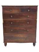 Early 19th century figured mahogany chest