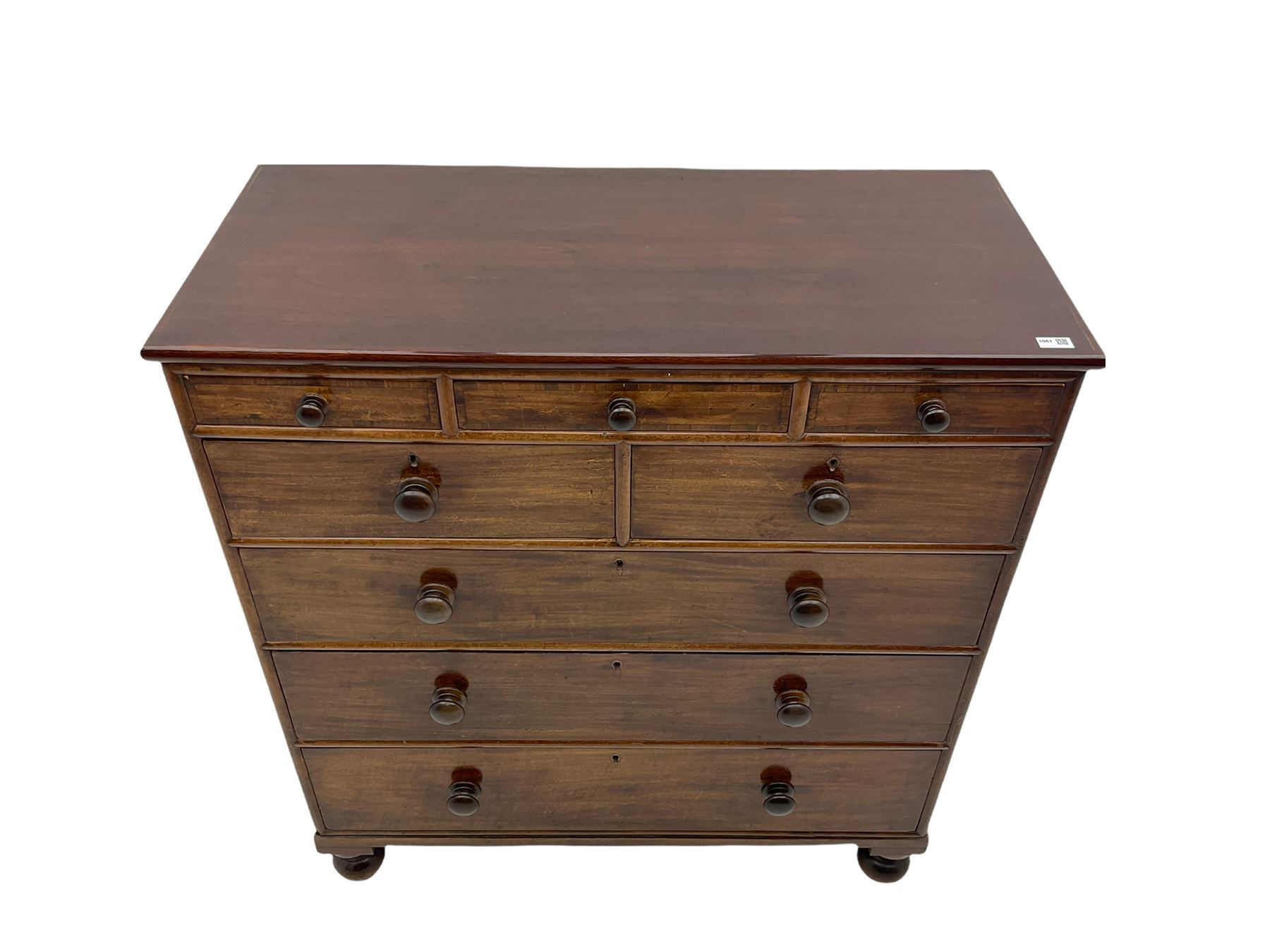 19th century mahogany chest - Image 14 of 14