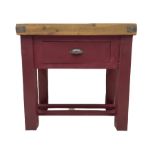 "Butchers Block" top kitchen unit with drawer