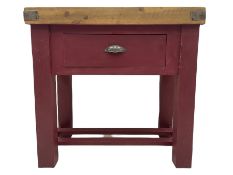 "Butchers Block" top kitchen unit with drawer