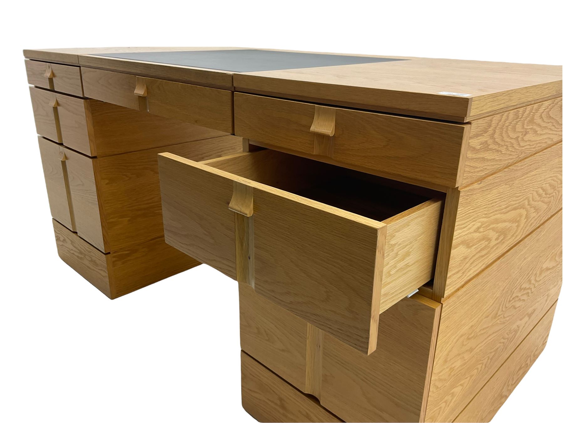 Marks and Spencer Home - light oak office desk - Image 6 of 11