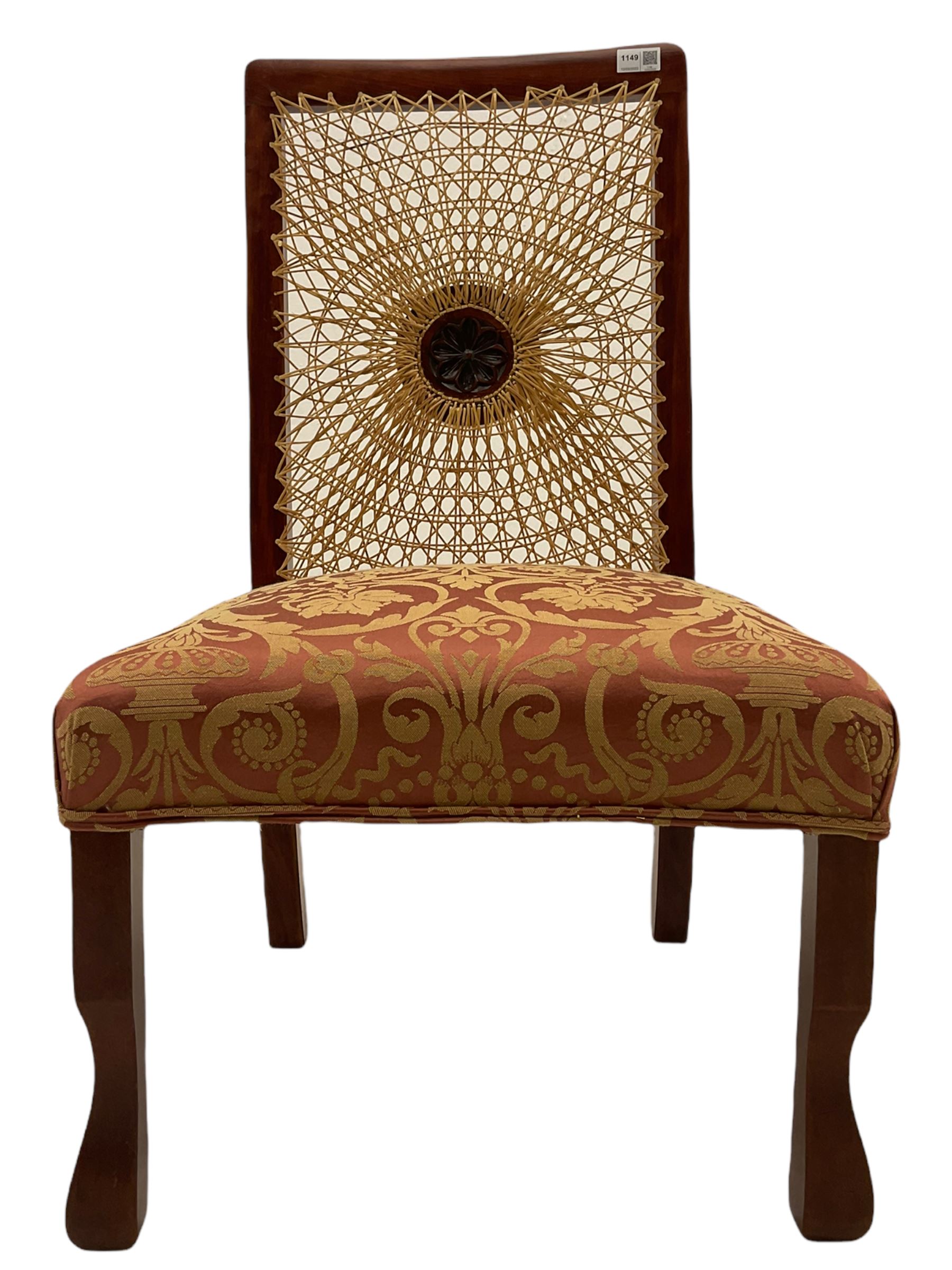 Early 20th century walnut framed bedroom chair