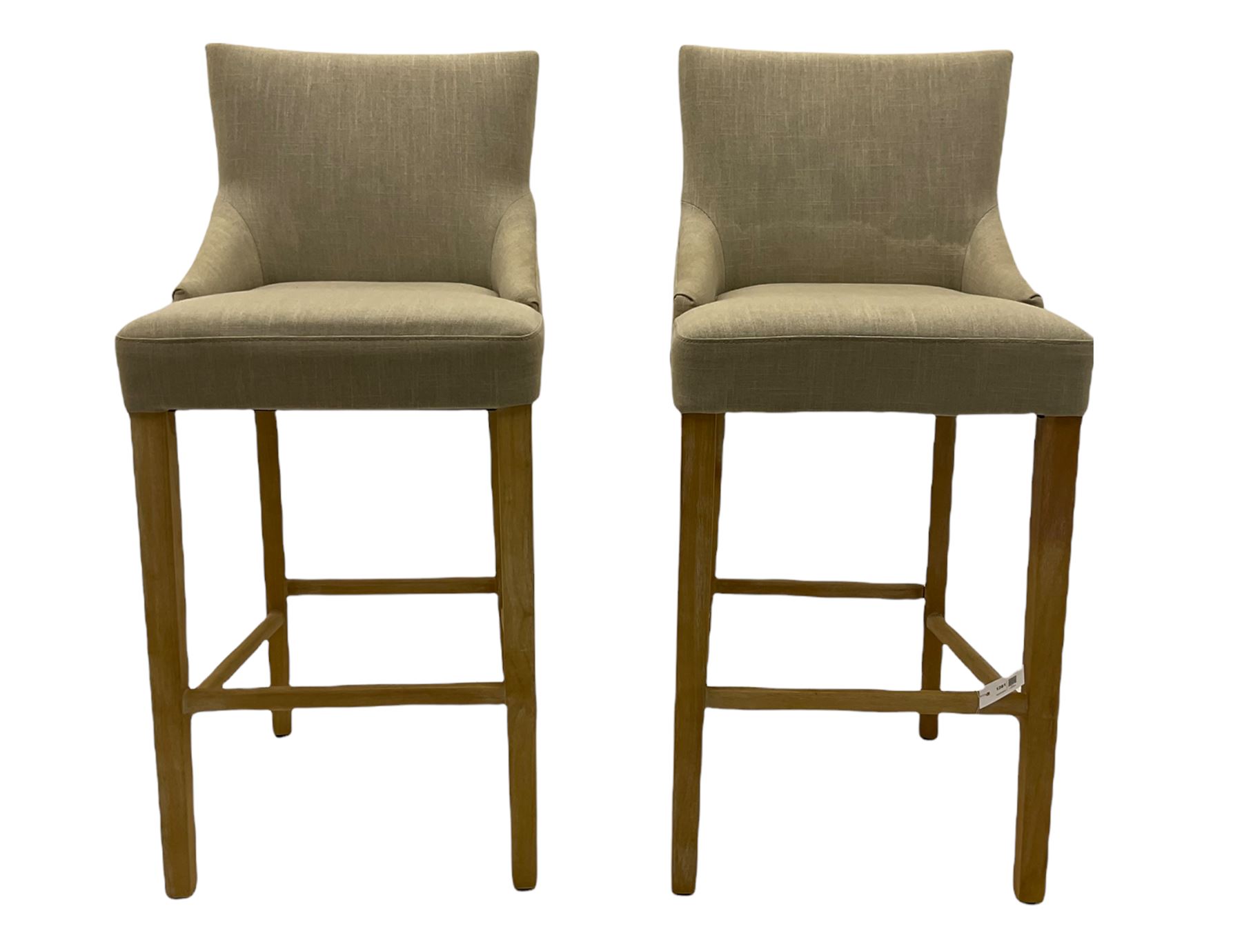 Pair of light oak bar stools - Image 2 of 12