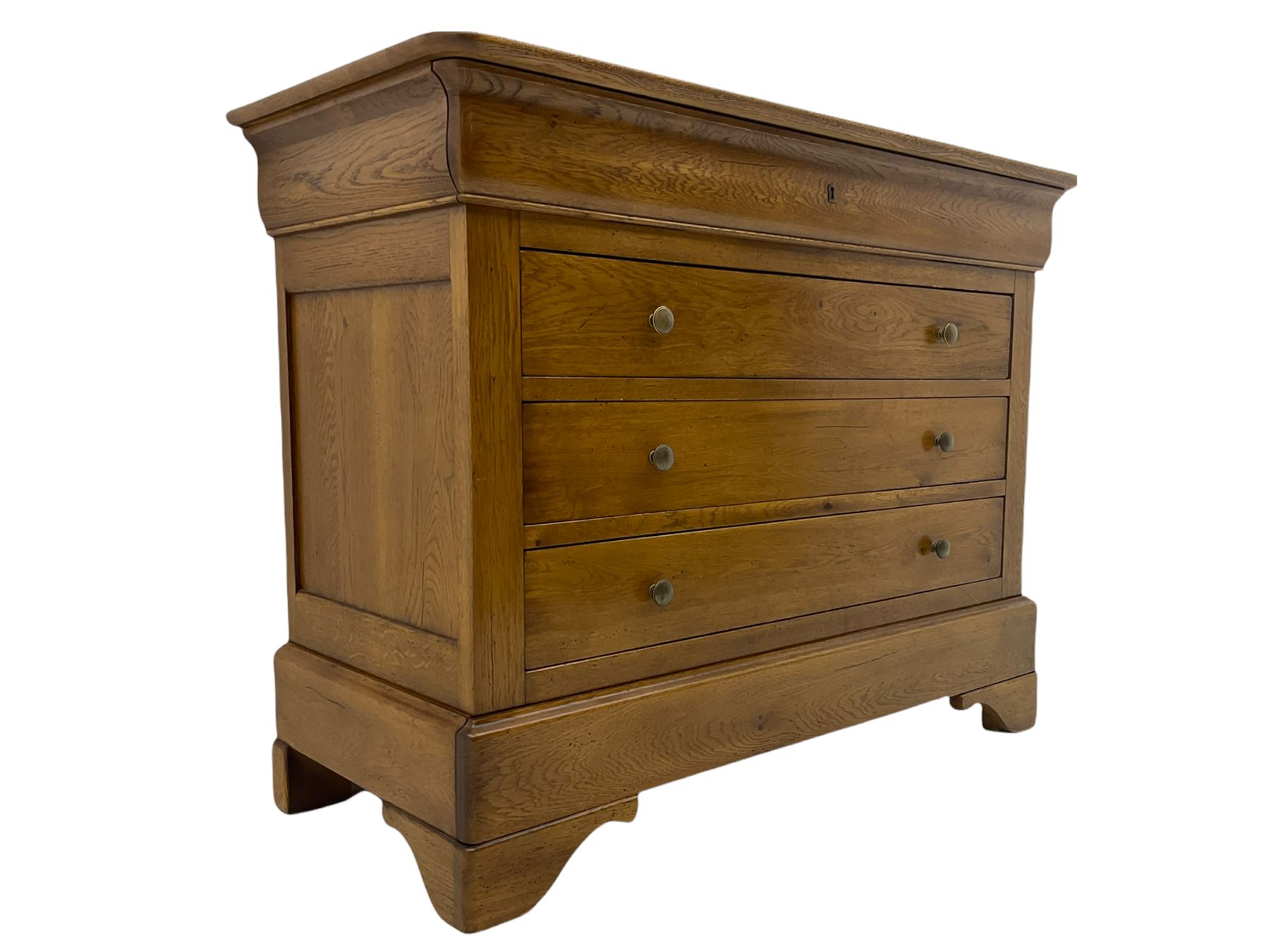 Barre Dugue - French oak five drawer chest with three drawers and frieze drawer at top and one at bo - Image 3 of 12