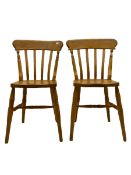 Two beech farmhouse chairs