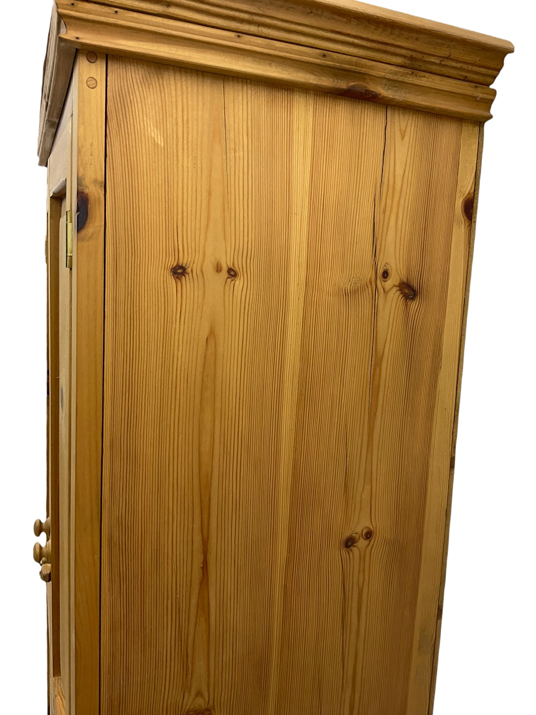 Solid pine double wardrobe - Image 5 of 8