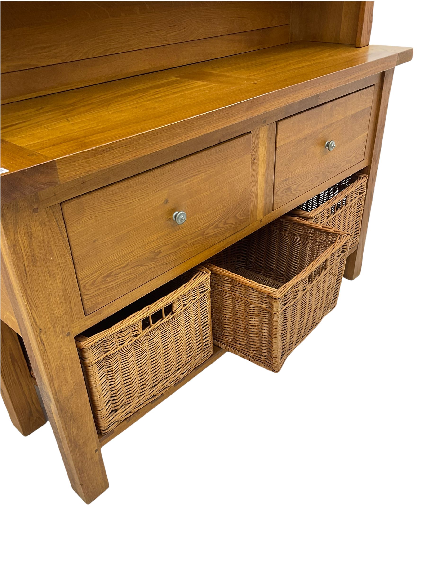 Manor Oak - light oak dresser and rack - Image 10 of 10