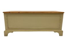 Laura Ashley pine and cream finish blanket box