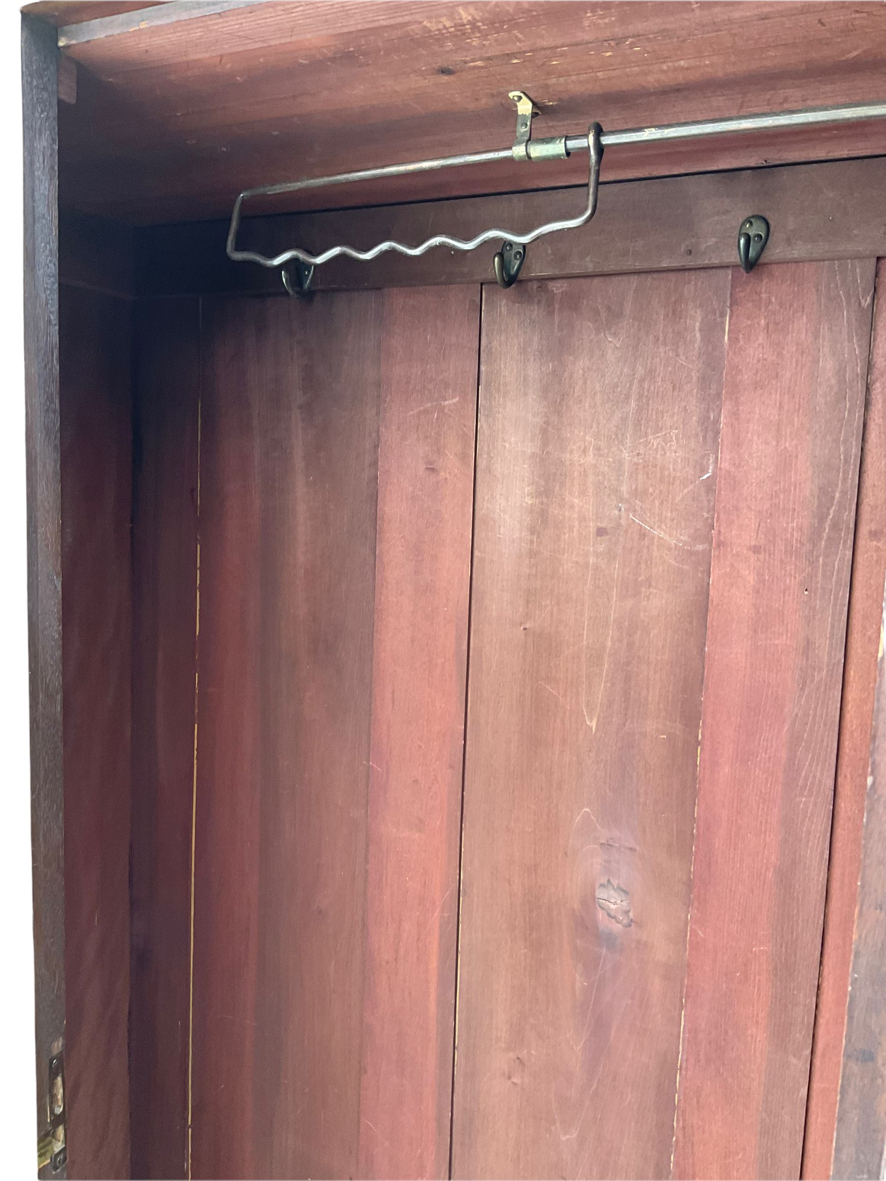 Edwardian inlaid mahogany wardrobe - Image 9 of 9