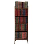 Edwardian inlaid mahogany open bookcase