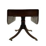 George III mahogany drop leaf supper table