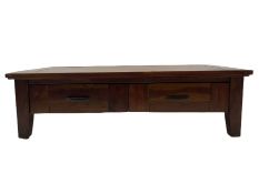 Solid mahogany rectangular coffee table