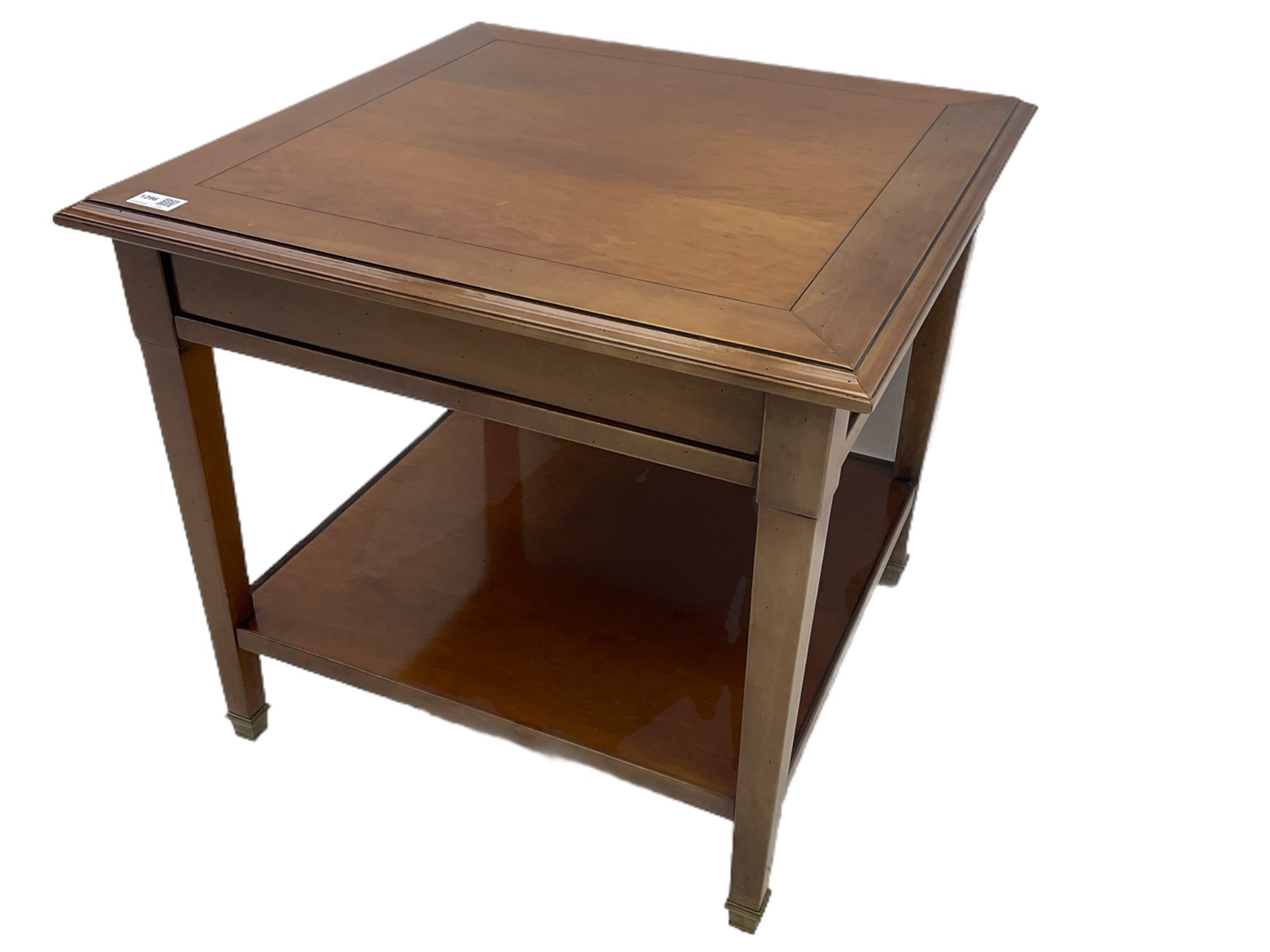 Grange Furniture cherry wood square lamp table - Image 2 of 5