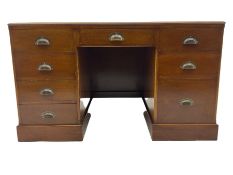 Vintage mahogany twin pedestal desk