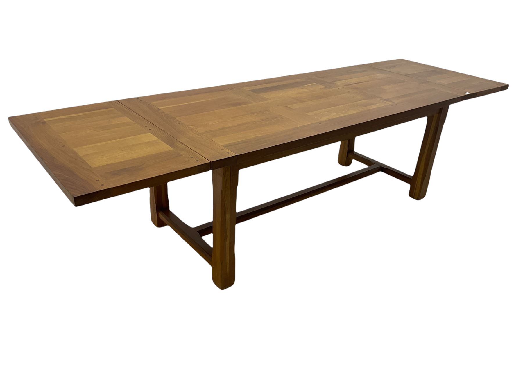 Manor Oak - light oak rectangular dining table - Image 7 of 11