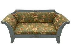 French empire style settee upholstered in 'Leighton' by Margarita Cushing floral fabric