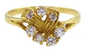 Gold cubic zirconia dress ring