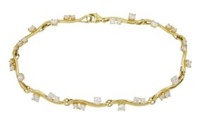 18ct gold cubic zirconia bracelet