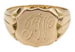 Early 20th century 9ct rose gold signet ring