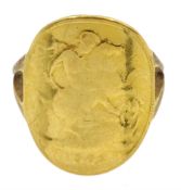 Edwardian 1902 half sovereign gold ring