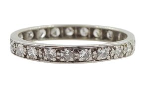 Platinum channel set diamond full eternity ring