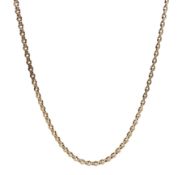 Gold flattened S link necklace