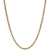 9ct gold rope twist necklace