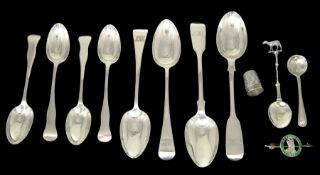 Group of assorted Victorian and later silver spoons