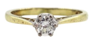 18ct gold single stone diamond ring