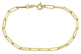 18ct gold rectangular link bracelet