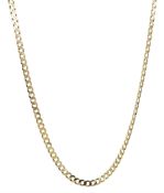 9ct gold flattened curb link necklace