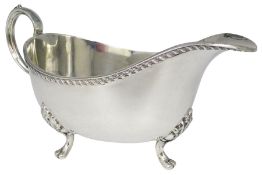 Mid 20th century silver sauce boat