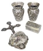 Early 20th century German silver holy water stoop