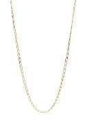 9ct gold flat curb link necklace