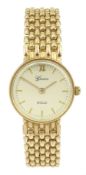 Geneve 9ct gold ladies quartz bracelet wristwatch