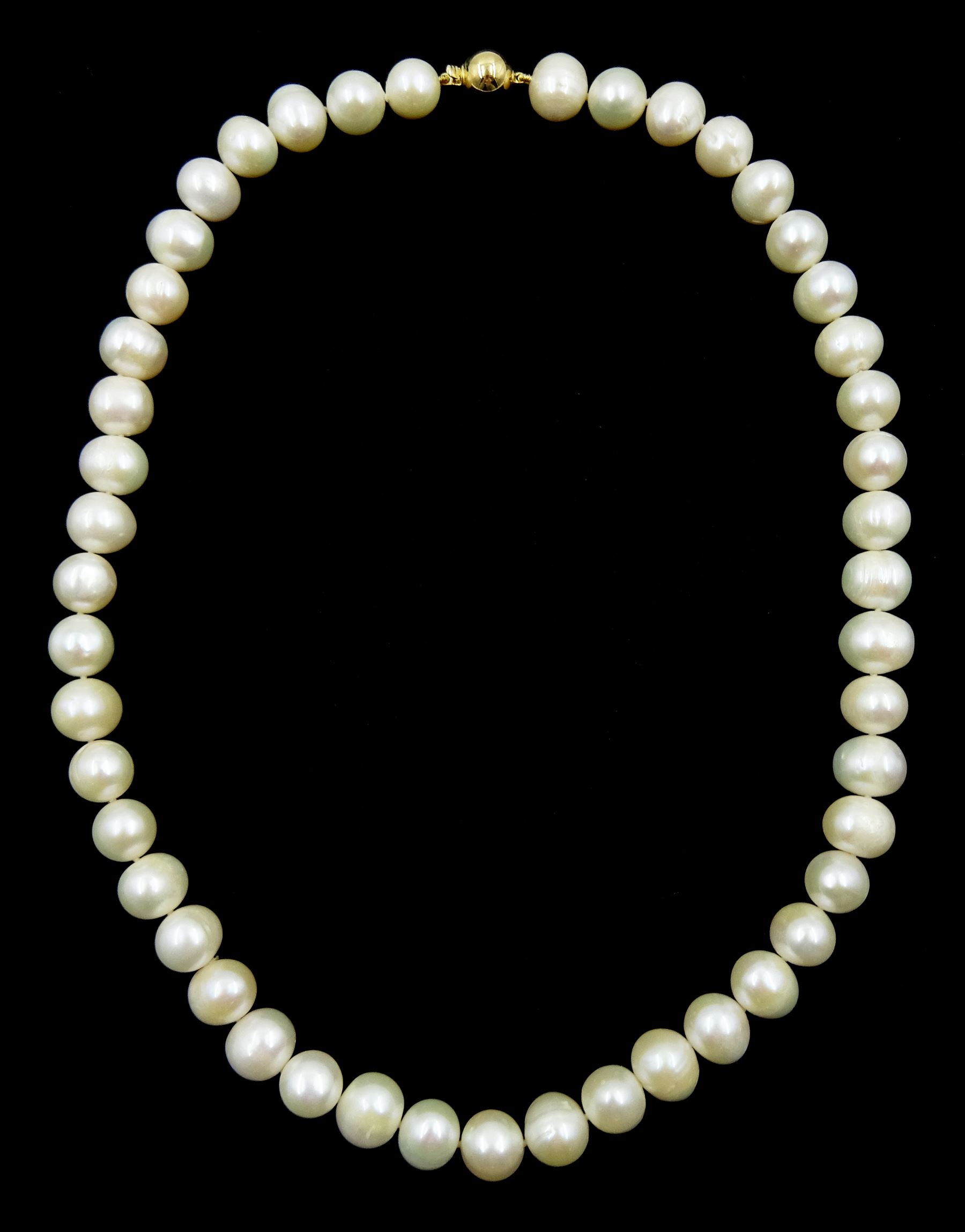 Single strand cultured pearl necklace