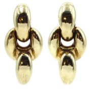 Pair of Chiampesan 9ct gold fancy link pendant stud earrings