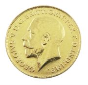 King George V 1914 gold half sovereign coin