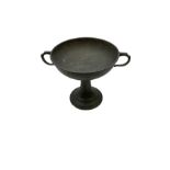 Twin handled pewter bowl