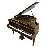 Brindley & Foster mahogany cased baby grand piano