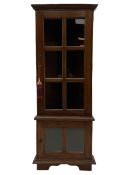 Hardwood corner display cabinet