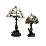 Two Tiffany style table lamps