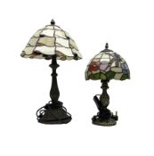 Two Tiffany style table lamps