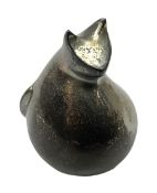 20th century Dansk silver plated paperweight in the form of a stylised cat