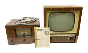 Mid 20th century Bush walnut TV 53 cased television receiver