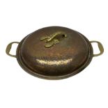 Twin handled copper pan