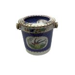 Copeland Spode slop bucket or pail with raffia wrapped handle